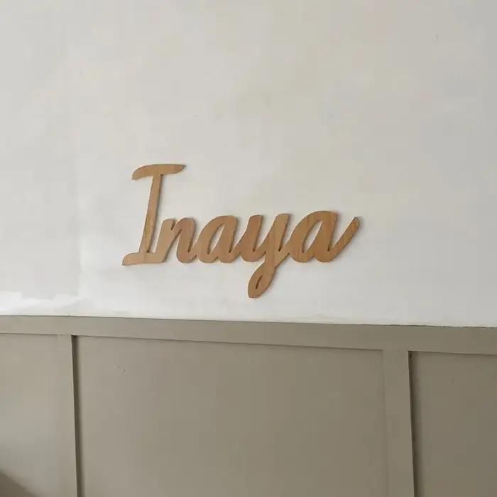 Panneau Mural en Bois avec Nom Personnalisé pour Chambre d'Adolescent et d'Enfant