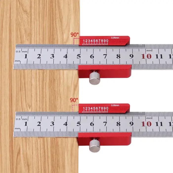 Règle en acier d'angle 45/90, bloc de positionnement, Angle d'arrêt, jauge de marquage de ligne, règ