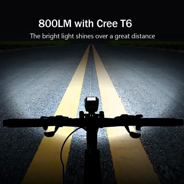 4 Mode USB vélo lumière lampe ordinateur de vélo 3 Mode klaxon lampe de poche Cycle vélo compteur de