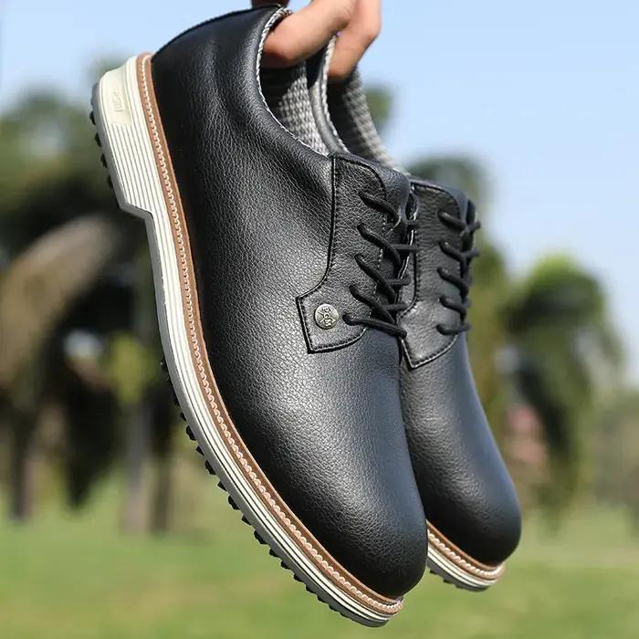 Chaussures de golf PGM pour hommes avec clous antidérapants, amorti à haute élasticité et baskets à