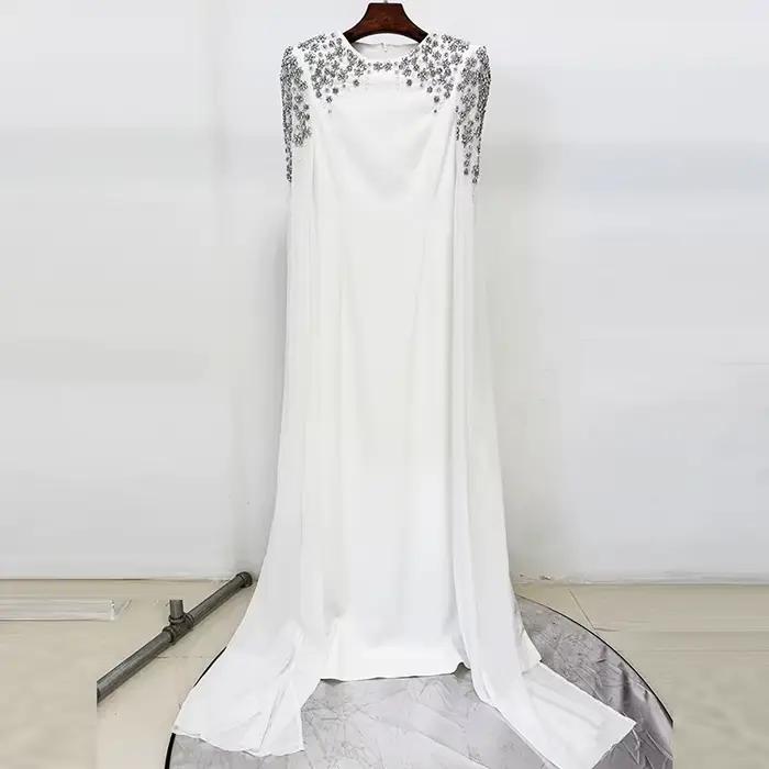 HIGH STREET Nouvelle Collection 2026 Robe de Soirée Longue Maxi pour Femme à Manches Longues Ornée d