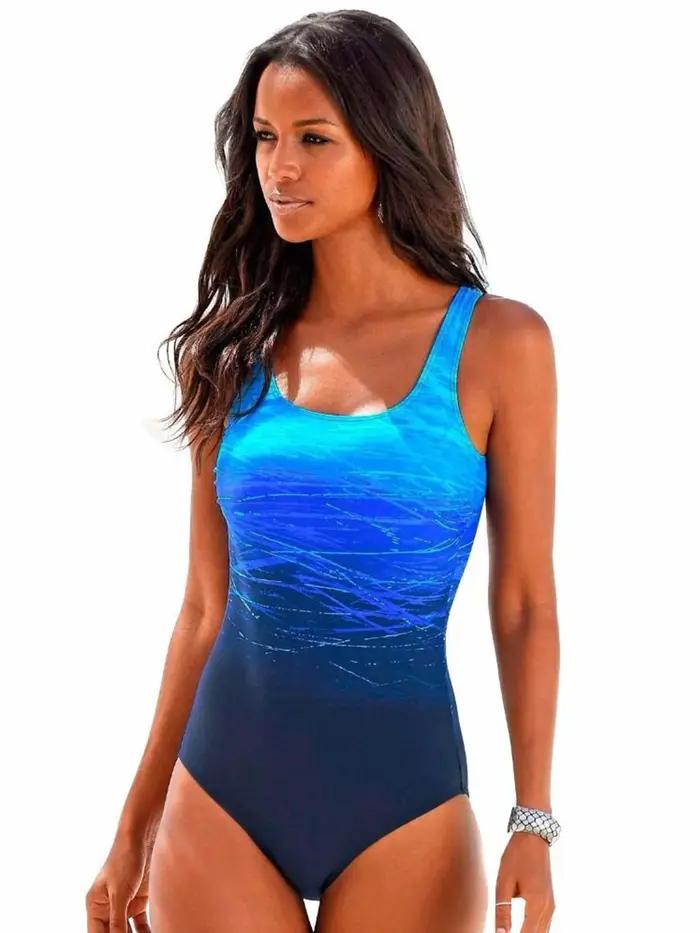 Monokini femme dos nu croisé 2024 - Maillot une pièce sportif grande taille baignade