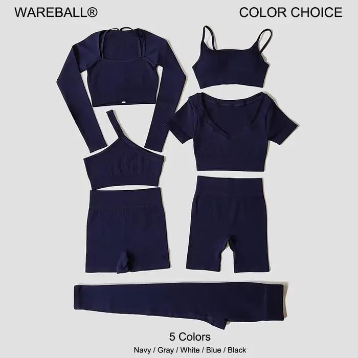 WAREBALL 2/3/7 pièces ensemble de Yoga sans couture femmes costumes de sport soutien-gorge d'entraîn