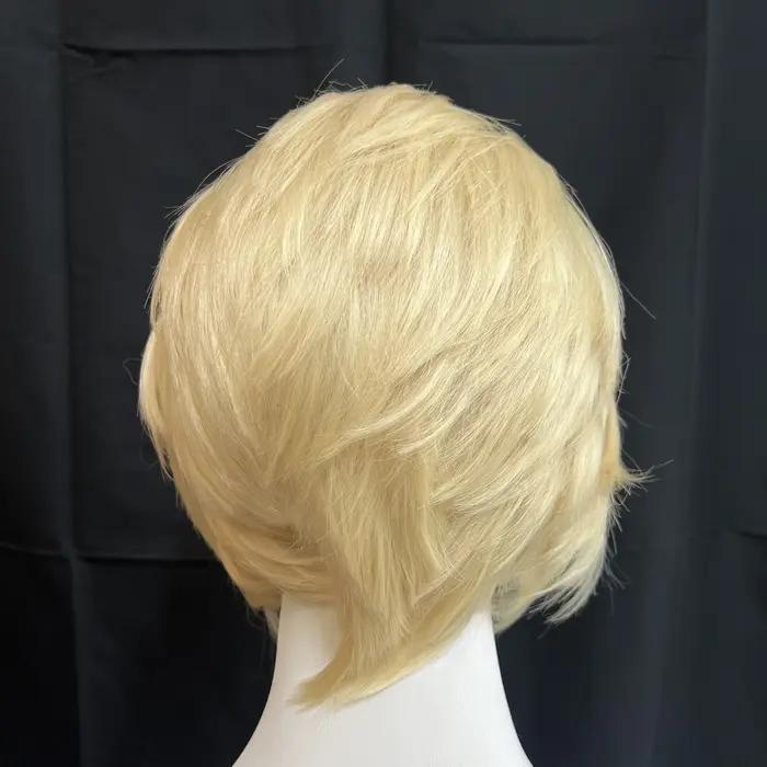 Ashely – perruque Lace Front Wig synthétique Blonde courte, 13x4, naissance des cheveux naturelle, F