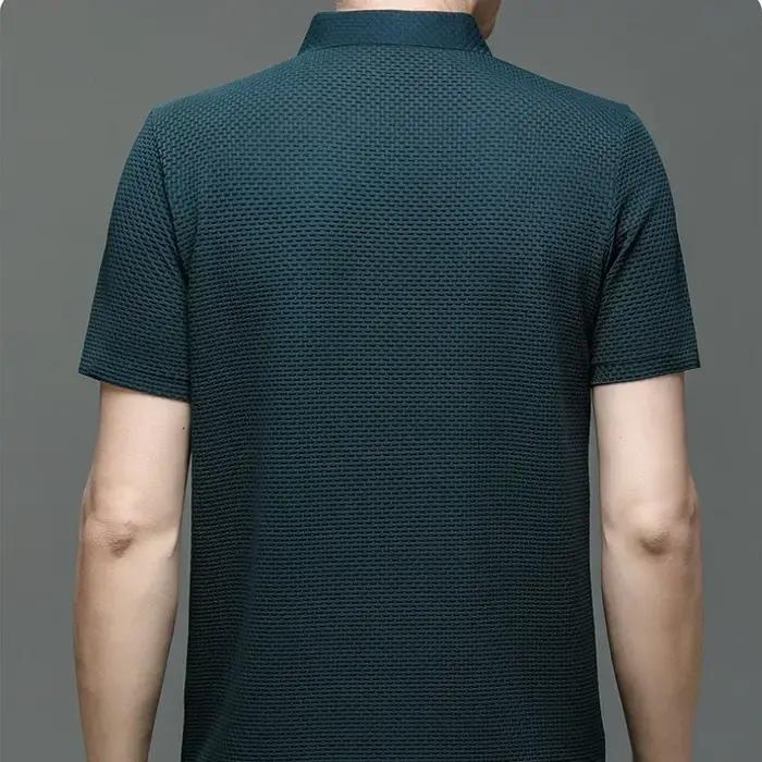 T-shirt homme soie glacée manches courtes frais respirant décontracté professionnel haut absorbant sueur