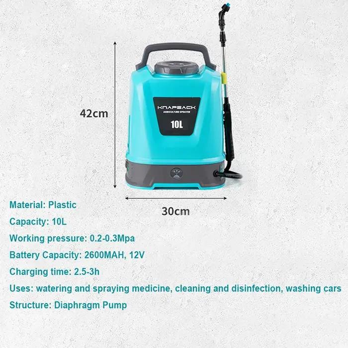 DIVEDEER 10L pulvérisateur électrique rechargeable haute pression désinfectant et pulvérisateur d'in