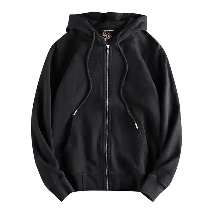 Sweats à capuche en velours épais à manches longues pour hommes, sweats à capuche cardigans décontra