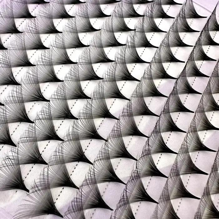30/40D ventilateurs préfabriqués 0.05 Super moelleux gros ventilateurs Extensions de cils Base mince