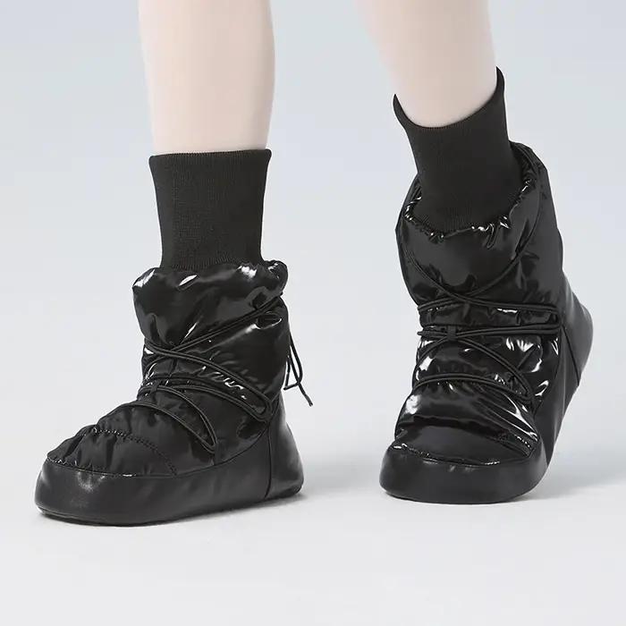 Bottes de ballet chaudes pour filles et femmes, bottes de danse montantes, bottes chaudes avec poign