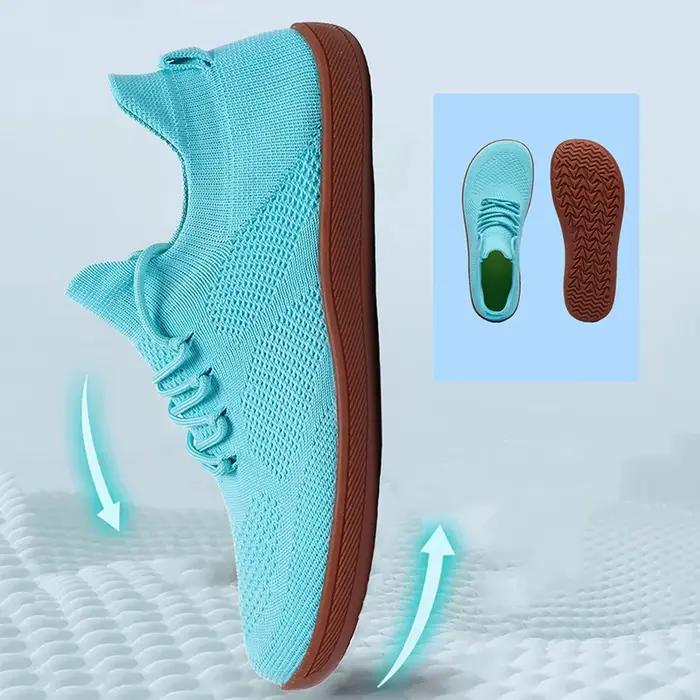 Chaussures pieds nus minimalistes unisexes, baskets légères et respirantes à bout large pour la marc