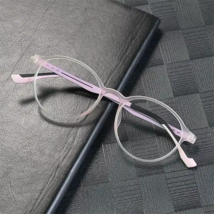 Lunettes de Myopie TR90 Ultralégères en Alliage de Caoutchouc et de Titane, Monture de Lunettes Rétr