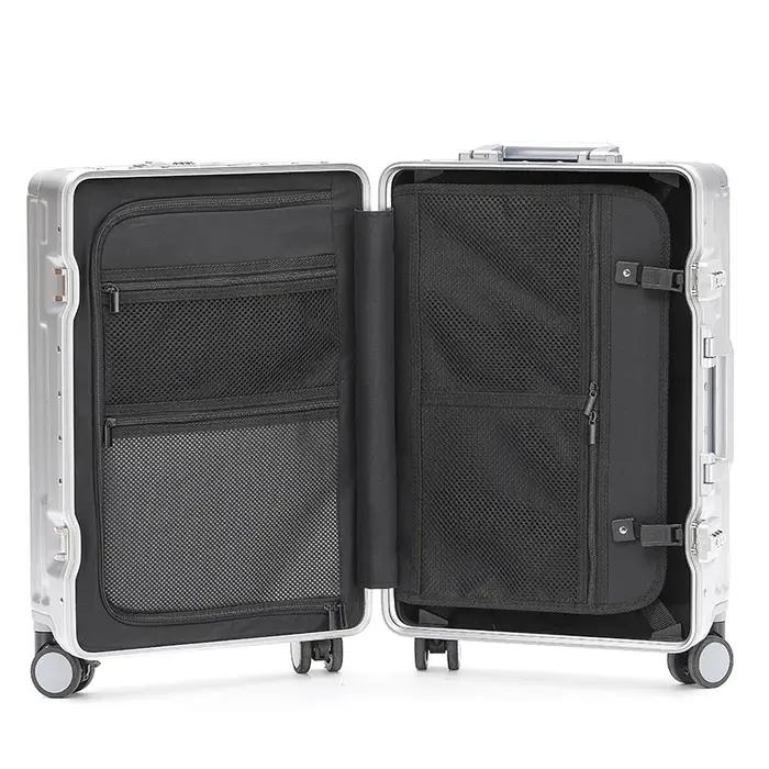 1 pièce ensemble 20 pouces ordinateur fonctionnel cadre en aluminium boîtier de chariot valise d'emb