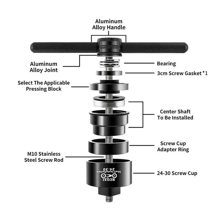 MUQZI-Kit d'outils de vélo, outil d'installation et de retrait rapide astronomique, pour BB86/BB30/B
