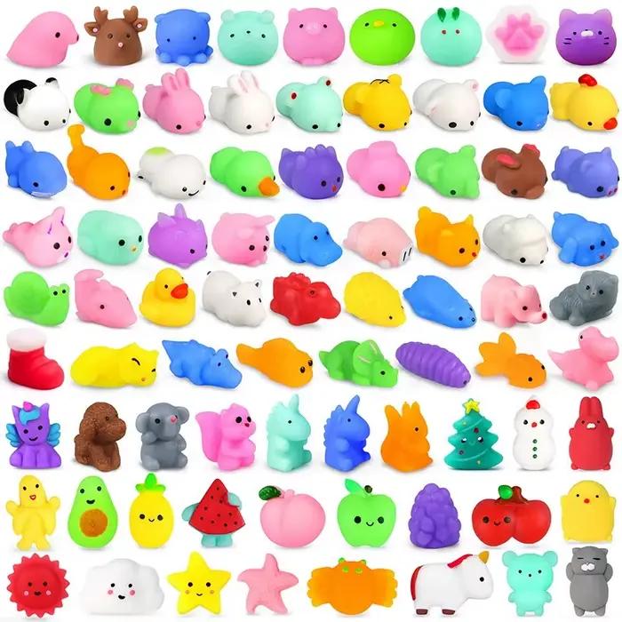 50-5 pièces Mochi Squishies Kawaii Anima jouets Squishy pour enfants balle anti-Stress presser cadeaux de fête