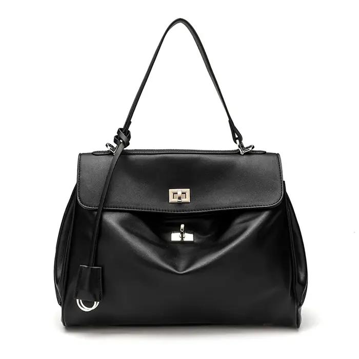 Sac fourre-tout de luxe pour femme en cuir microfibre, avec boucle dorée, sac à bandoulière et sac à