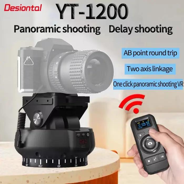 Desiontal marque YT-1200 Rotation panoramique télécommande panoramique inclinaison motorisé trépied