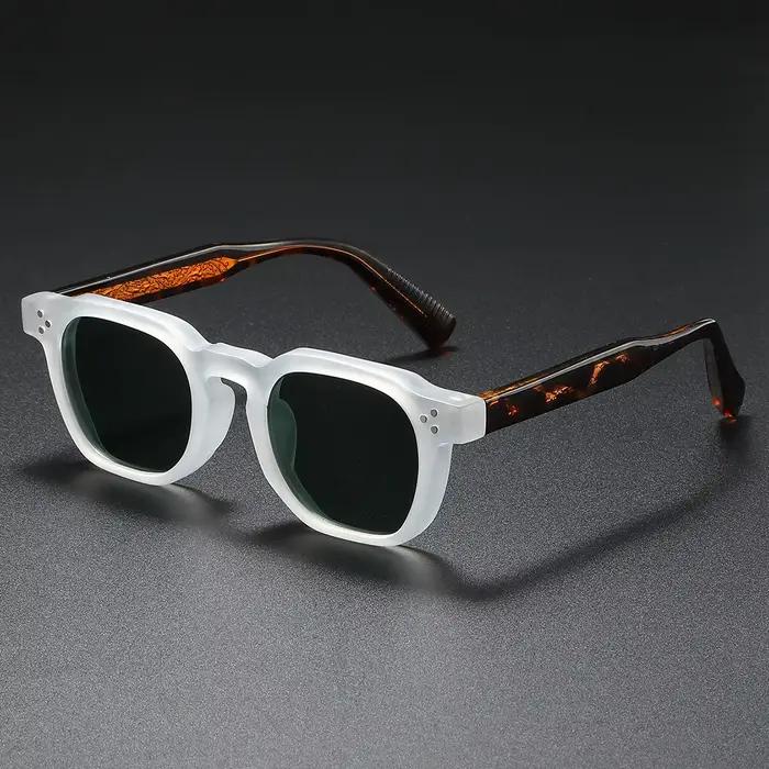 Nouvelles lunettes de soleil polarisées unisexe noyau métallique CP lunettes de soleil carrées Rivet