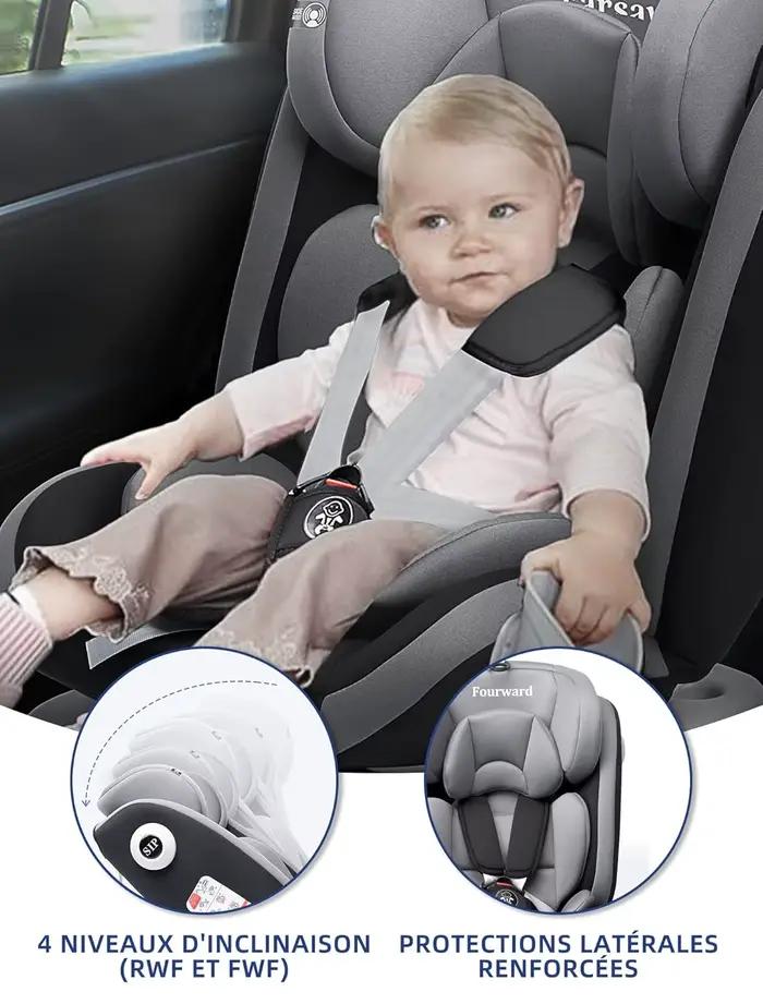 Siège auto bébé AP03 KL005 ECE R129 pivotant à 360° avec Isofix ECE R129, Groupe 0+1/2/3 (9-36 kg/0-