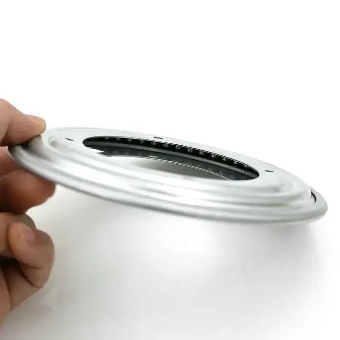 5.5/8/9/12 pouces couleur argent robuste forme ronde galvanisé paresseux Susan plateau tournant robu