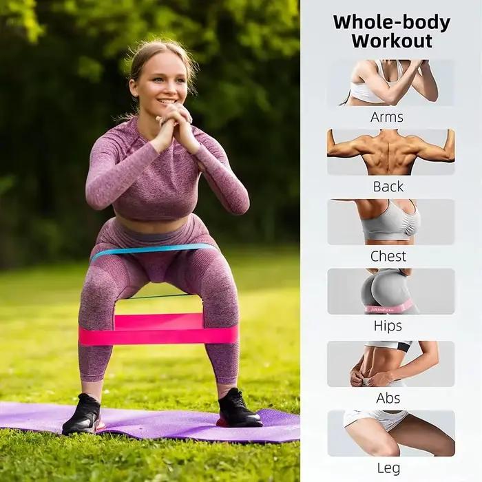 Bandes de résistance en caoutchouc pour yoga musculation Pilates gainage et entraînement fitness occasionnels