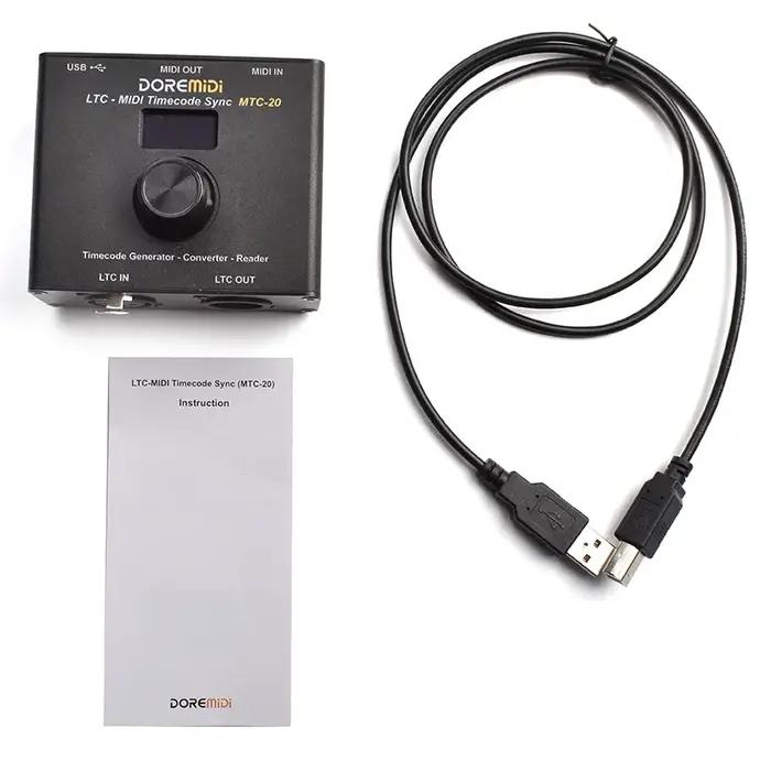 Dispositif DOREMIDI LTC-MIDI Timecode Sync (MTC-20) pour synchroniser le code temporel MIDI et le co