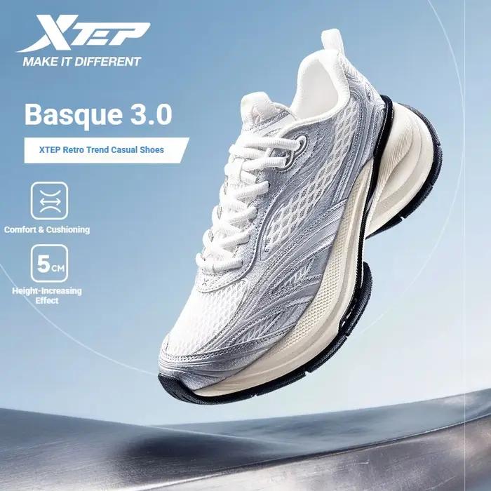 Xtep Basque 3 pour Homme – Baskets Rétro Tendance Respirantes de Luxe Rehaussantes – Collection Prin