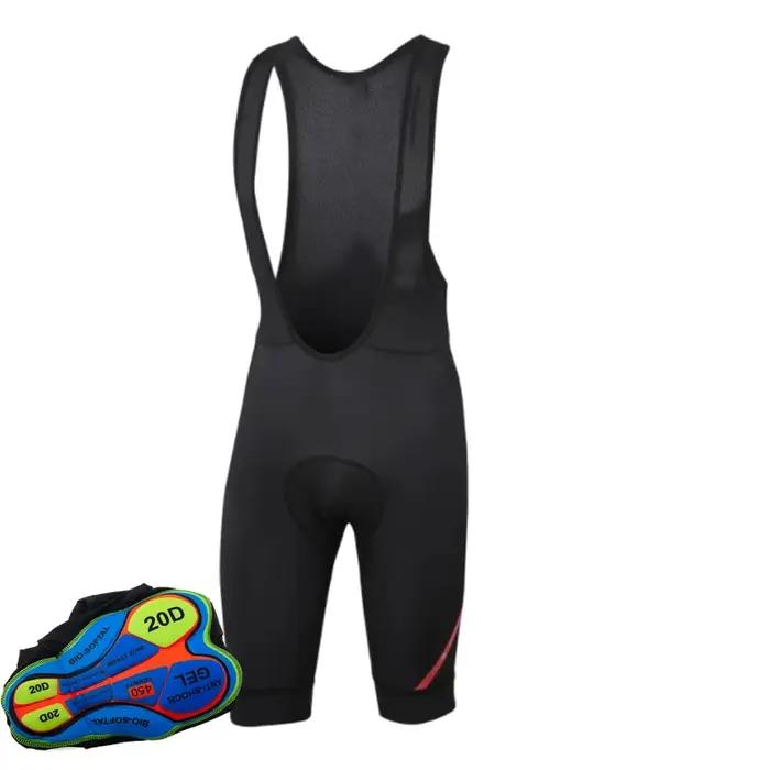 Short à bretelles de cyclisme pour hommes, coussin épais antichoc en Gel, 6 heures de Ride Pro Lycra