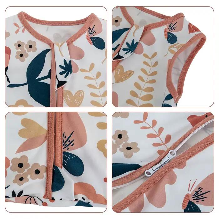 Sacs de couchage pour bébé de 3 à 18 mois, vêtements de nuit fins d'été une pièce imprimé ours migno