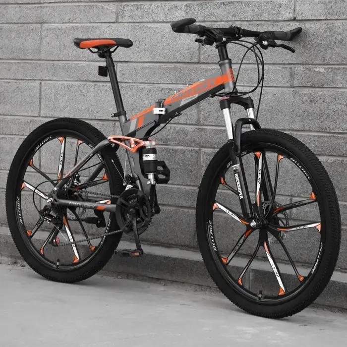 Vélo pliant robuste avec alliage de qualité supérieure pour trajets quotidiens et randonnées en plein air 24 26 27.5 29 pouces