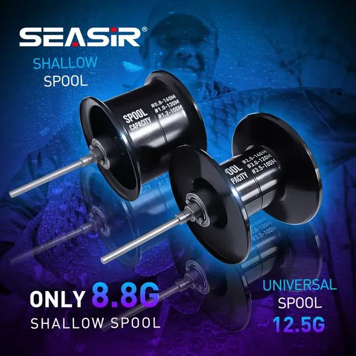 SEASIR Cast-X Moulinet de pêche Baitcasting Mico, Double bobine, Ratio d'engrenage à grande vitesse