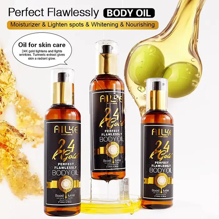 AILKE 24K Glod Gamme de soins pour la peau impeccable, blanchissant la peau, réduit les taches foncé