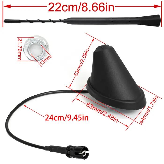 Antenne Radio de toit de voiture 9 pouces, Base aérienne, fouet à tige pour Mazda 3 5 6 VW Golf Mk3