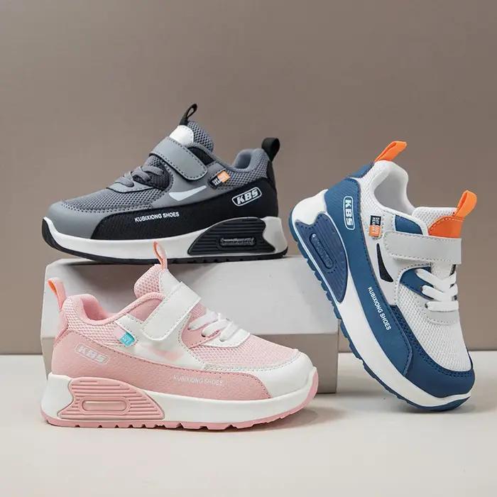 Chaussures de sport en cuir PU pour enfants, tendance 2026, baskets souples pour garçons et filles,