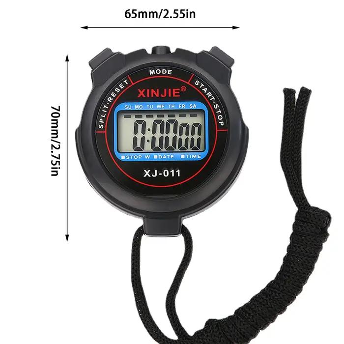 Chronomètre de sport portable étanche avec affichage de la date, minuterie d'arbitre d'athlète, alar