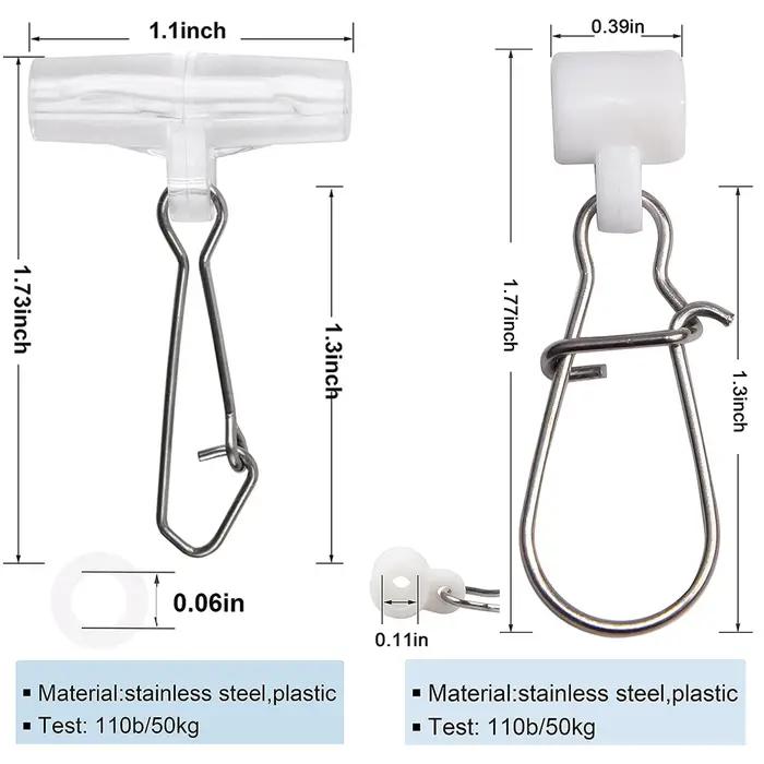 Glissières de plomb de ligne de pêche, 16 pièces, curseur de plomb robuste pivotant avec serrure Duo