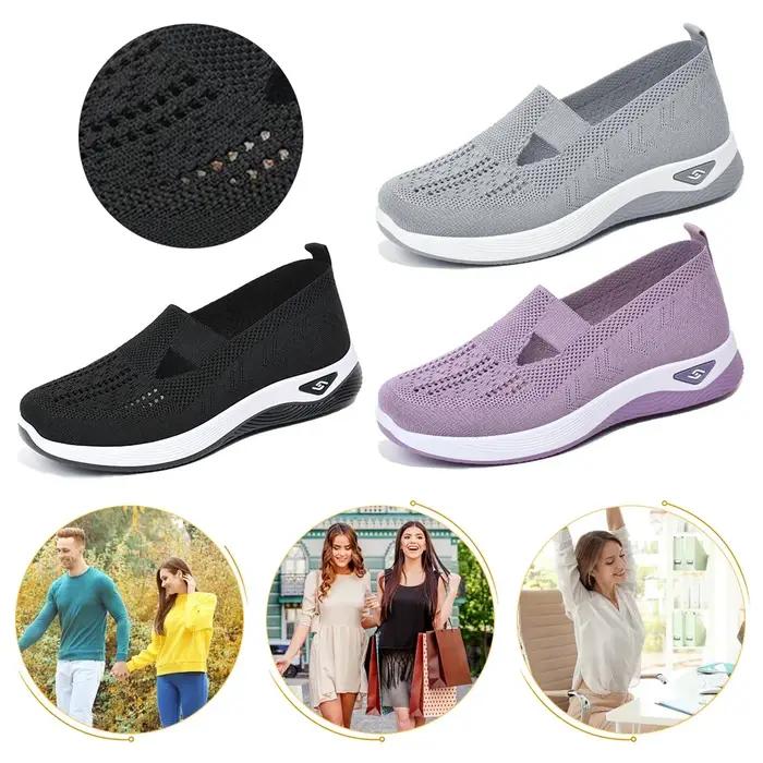 Chaussures pieds nus respirantes pour femmes - Orthopédiques antidérapantes support voûte plantaire