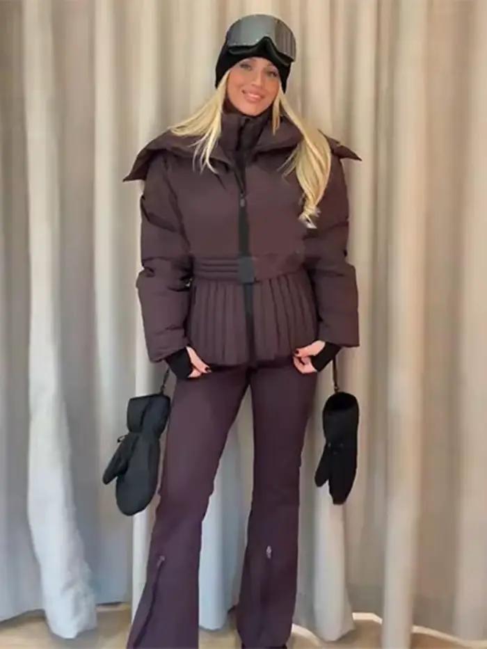 Manteau bouffant en coton verni brillant à capuche pour femme, mode manches longues, vêtements d'extérieur matelassés Chic, veste d'hiver 2025
