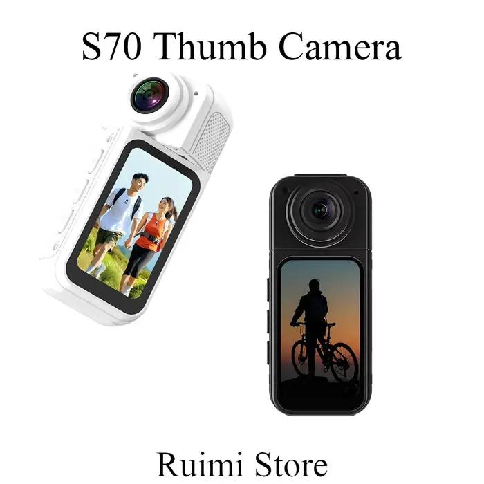 Caméra à pouce S70 180 ° Caméra d'action avec enregistreur de cyclisme WIFI Sport DV, 2.7K/1080P,