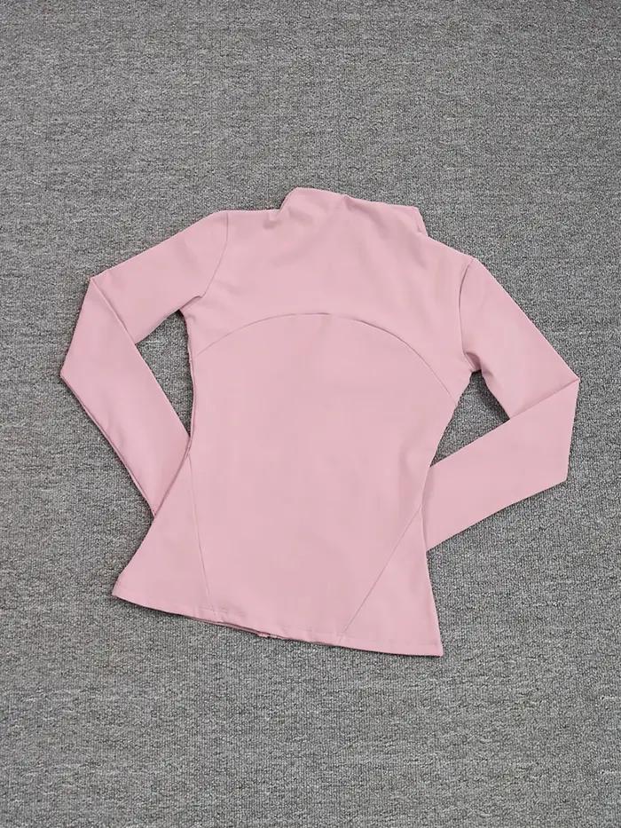 Manteau sport pour femmes coupe slim manches longues vêtement fitness yoga Pilates course rapide style élégant silhouette sportive