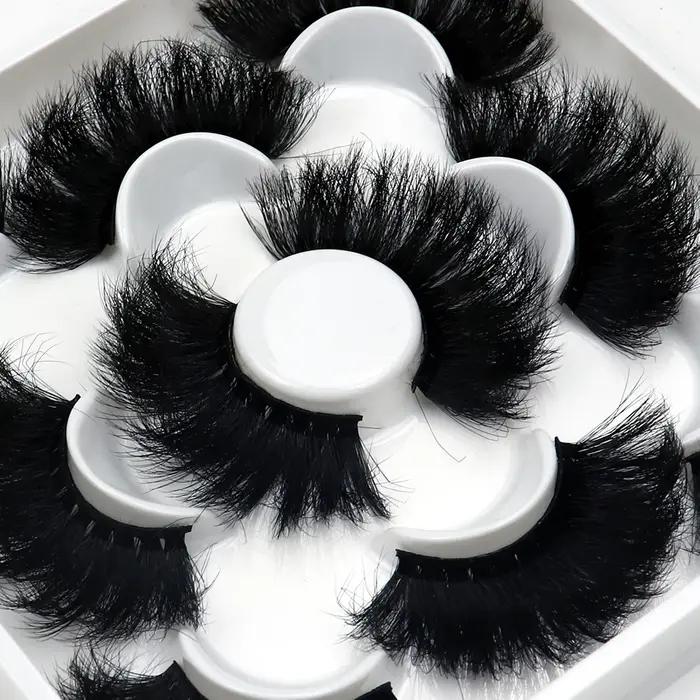 Faux cils de vison naturels moelleux, cils individuels, extension dense, outil de maquillage en gros