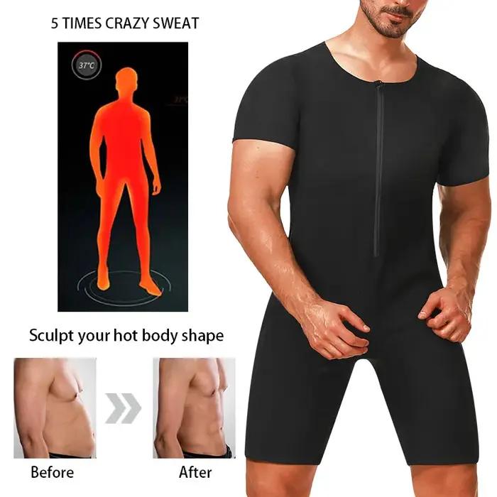 Sweat-shirt de Sauna 3 en 1 pour hommes, piégeage de la chaleur, perte de poids, modelant tout le co