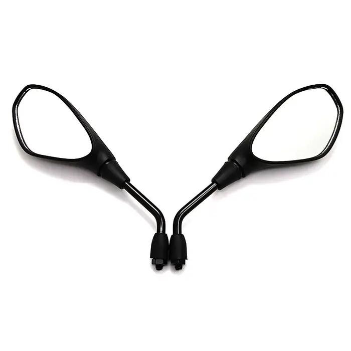 Rétroviseurs de moto, rétroviseur latéral d'extrémité de guidon noir pour Scooters ATV vélos motos 2