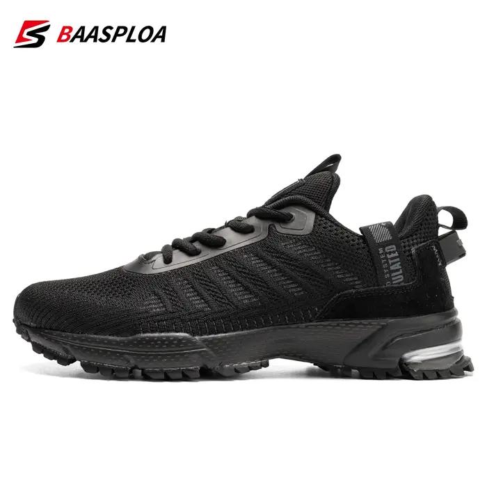 Baasploa – chaussures de course légères pour hommes, baskets en maille à lacets, respirantes, de spo