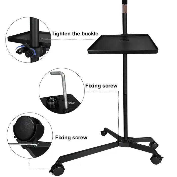 Lampe d'extension de cils à LED demi-lune, lampadaire, beauté, soin de la peau, sourcils, angle soeu