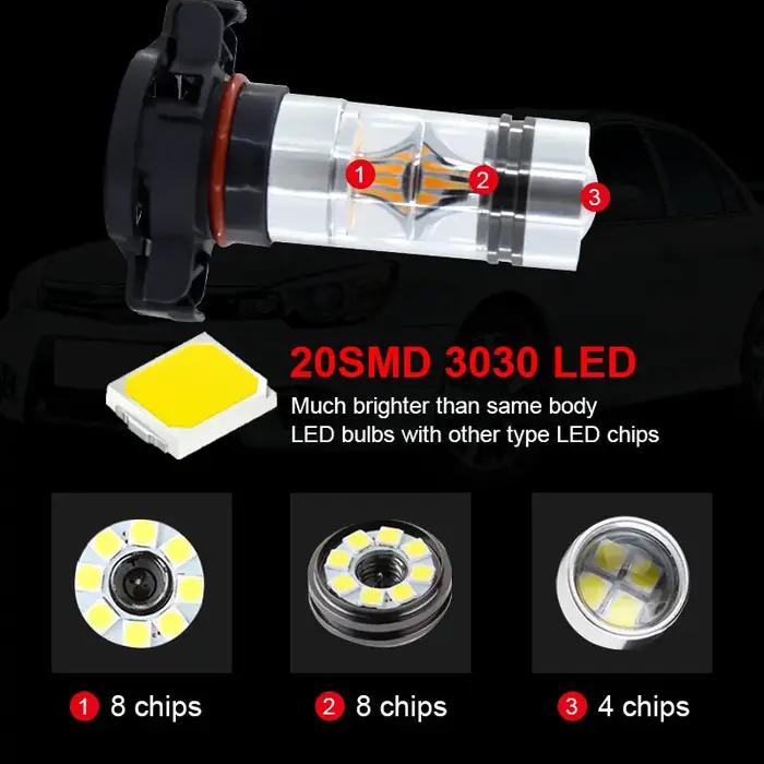 2 pièces CANBUS H16 5202 PS19W ampoule LED pour AUDI A3 8P 2008-2013 feux de jour LED ampoule DRL sa