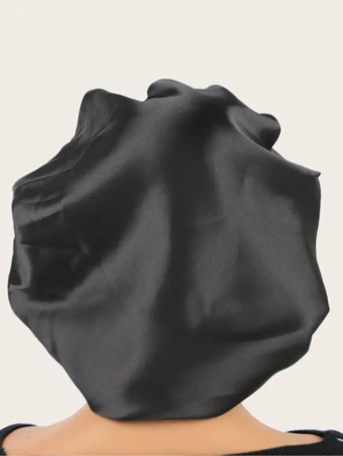 Bonnet de nuit unisexe en Satin soyeux, bandeau élastique, Extra Large, avec bande élastique de qual