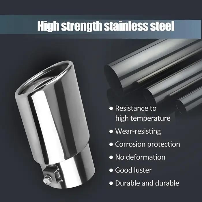 Embout de silencieux d'échappement universel pour voiture, tuyau en acier inoxydable, garniture chro