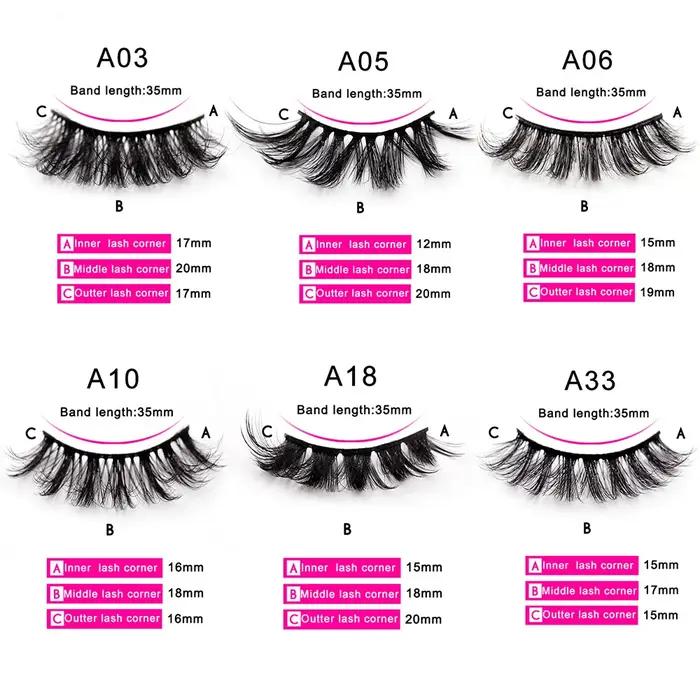 Cils 5/10/16 paires 3D Faux cils de vison naturel Faux cils réutilisables Volume dramatique cils maq