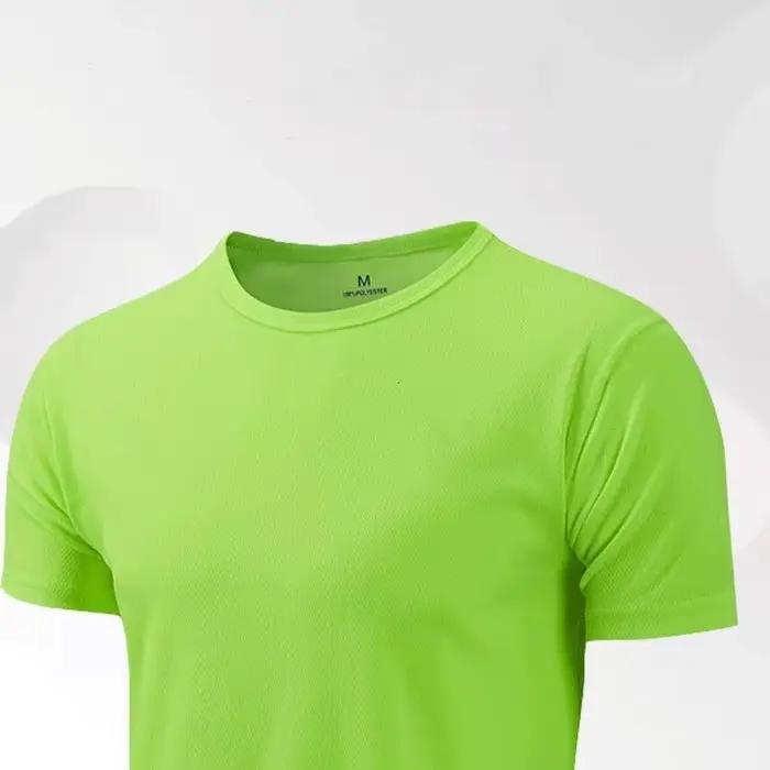 Hommes femmes séchage rapide à manches courtes Sport T-Shirt maillots de gymnastique Fitness chemise