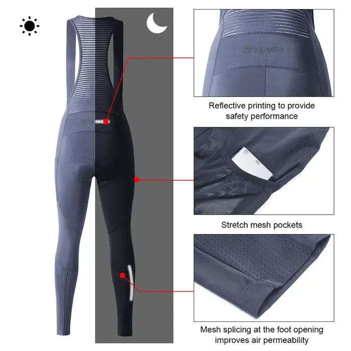YKYWBIKE pantalon bavoir de cyclisme pour femmes collants de cyclisme avec coussinet 3D Coolmax 2 p